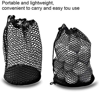 Ball Mesh Bag, Lightweight Nylon Mesh Drawstring Drawstring Pouch Balls Holder Storage Collector(50 Balls Collector)