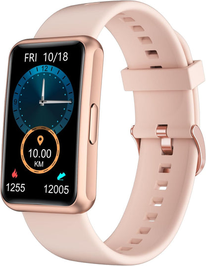 Fitness Tracker No Bluetooth No APP No Phone Needed, Fitness Watch for Men Women Parents IP68 Waterproof with Full Touch Screen Steps Calories Counter Sleep Tracker Alarm Clocks (Purple)